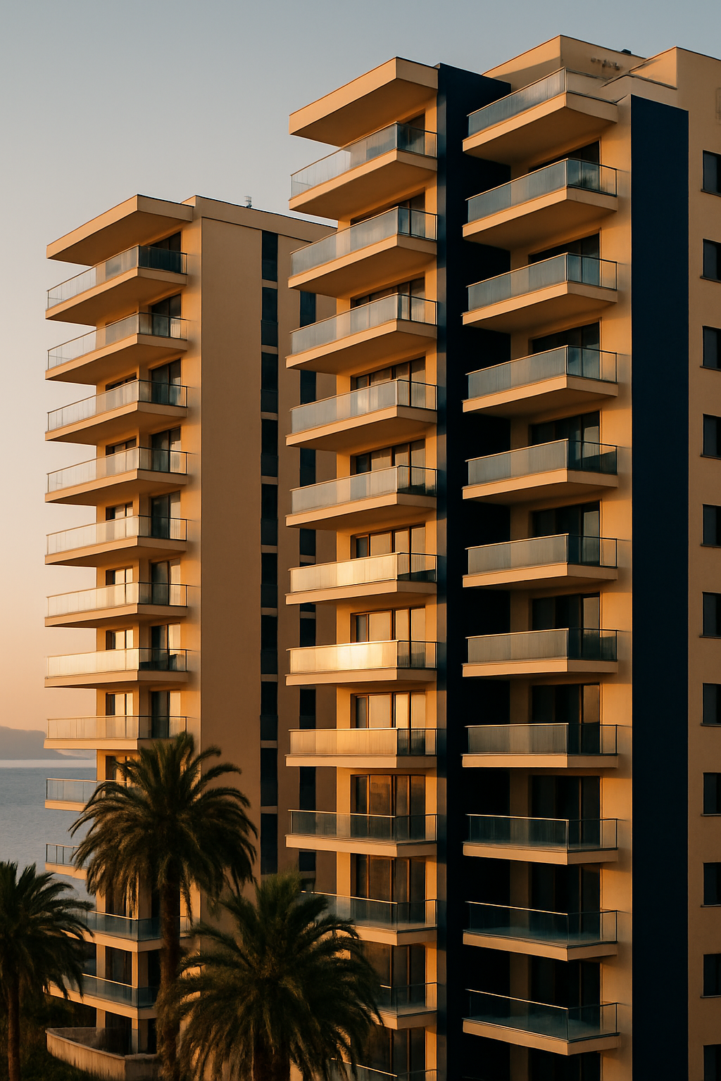Croatian residential high-rises along the Adriatic