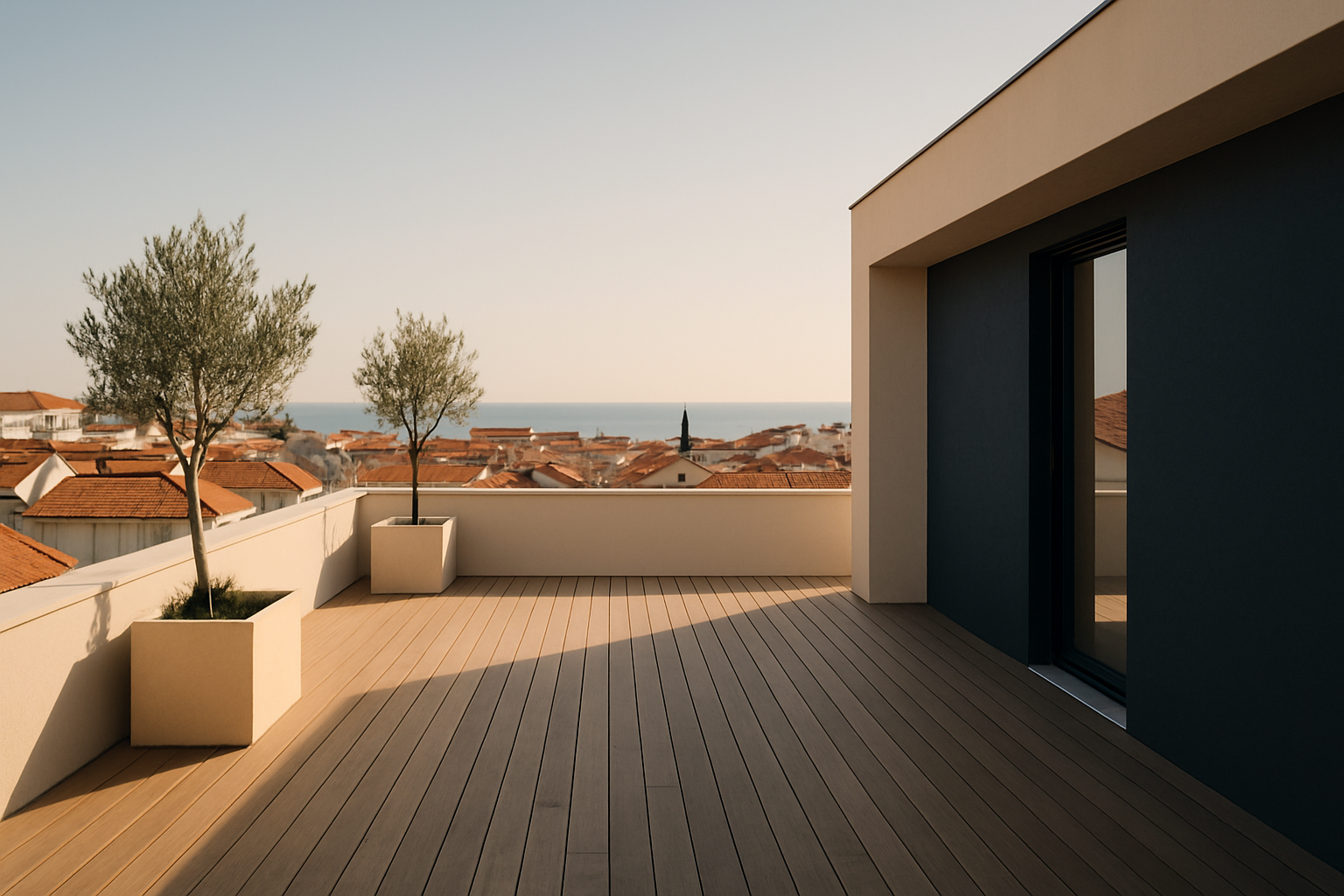 Mediterranean rooftop terrace